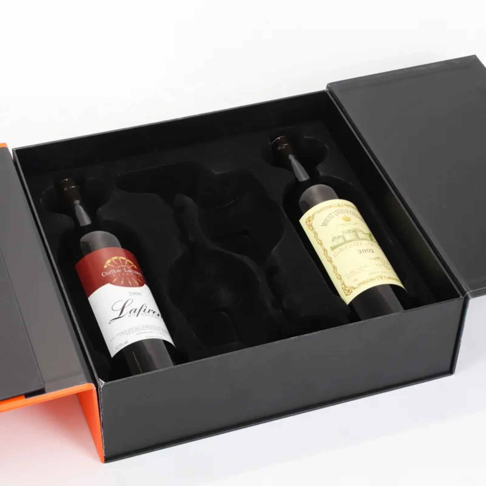 2-Bottle Wine Glass Set Cardboard Gift Box 2