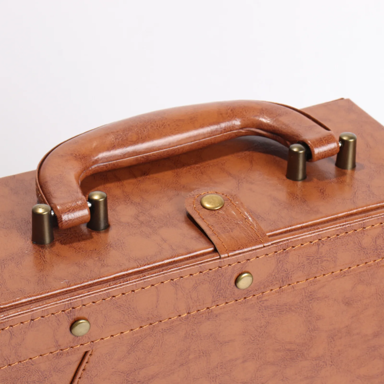 Faux Wood & Leather Double Wine Box 4